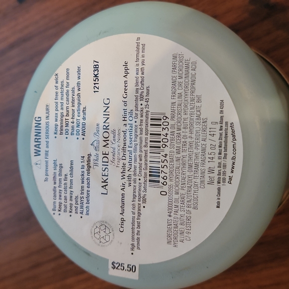 NWT  Bath & Body Works candle Lakeside Morning - Picture 3 of 3